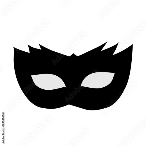Superhero mask silhouette vector