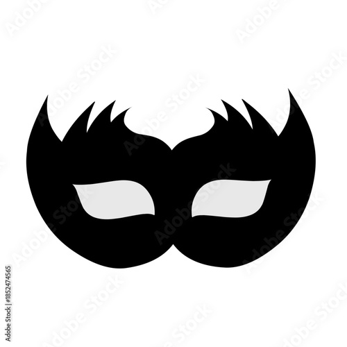 Superhero mask silhouette vector