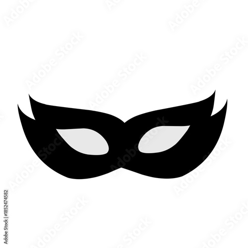 Superhero mask silhouette vector
