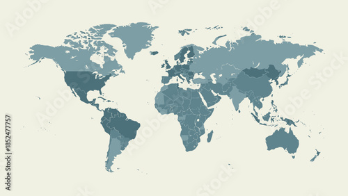 World Map Political Divisions Continents Countries Regions.