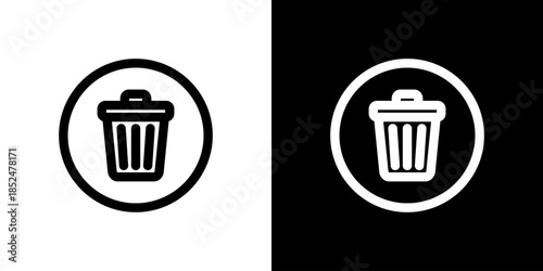 丸で囲んだごみ箱アイコン