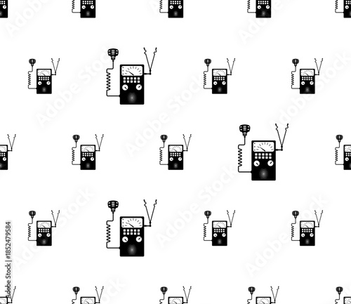 Ham Radio Icon Seamless Pattern Y_2301002