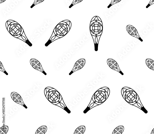 Traditional Snowshoes Icon Seamless Pattern Y_2301003