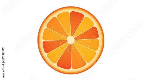 Vibrant and Juicy Orange Slice with Detailed Segments.