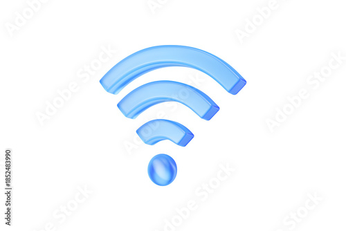 Wireless network icon, perfect for Wi-Fi, connectivity, internet, digital interfaces, isolated on a white background