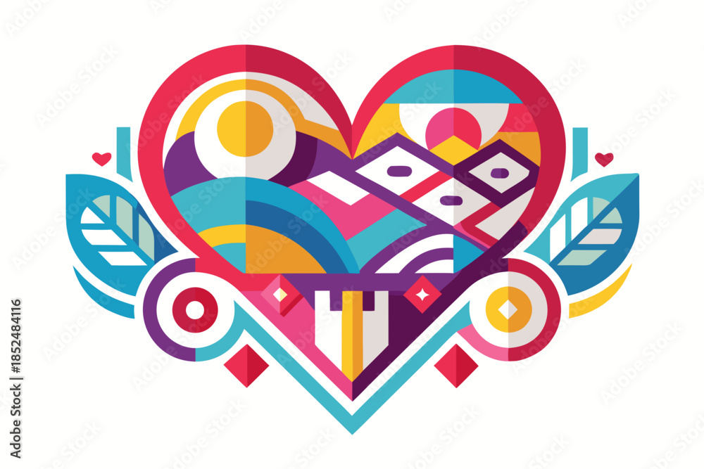 Obraz premium heart with butterflies