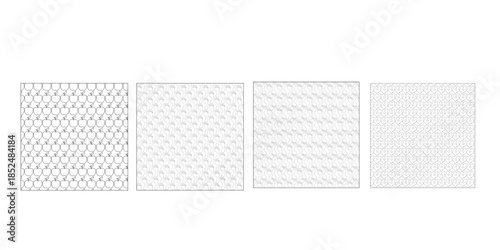 A blurry image of four panels of text on a white background