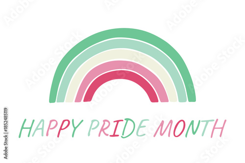Colorful rainbow shape Abrosexual pride flag Happy pride day LGBTQIA community Pride Month Vector hand drawn doodle for posters, stickers, logo, cards