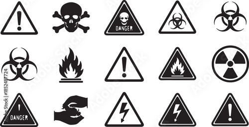 Skull and Crossbones Vector Icon Set – Flat Minimal Halloween and Pirate Symbols