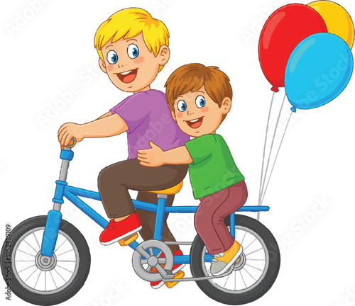 children on bike