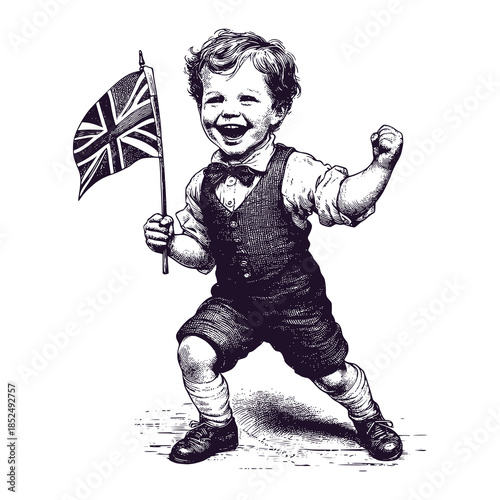boy with british flag