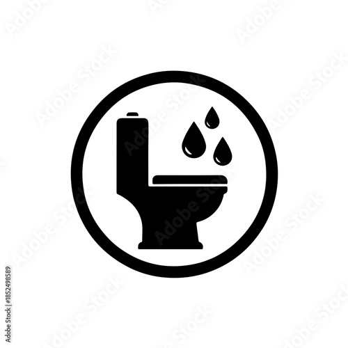 Global sanitation icon featuring a side-view toilet with a water droplet inside a circle, symbolizing World Toilet Day and the universal right to clean water and hygiene