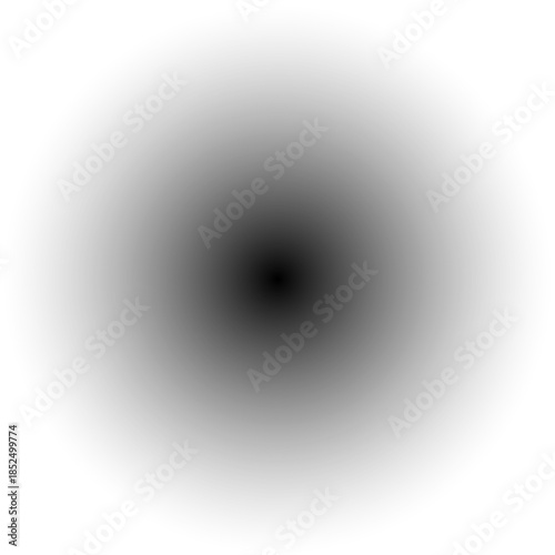 Photos Black radial gradient with a soft central blur and feathered edges on a transpar