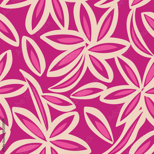 Colourful Botanical Floral Seamless Pattern Design