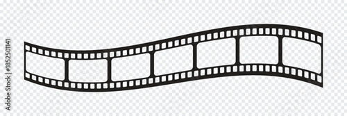 Film Strip Frames Collection Flat Vector Set Isolated on White Background.