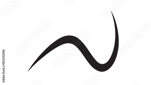 Black Eyeliner Curve on White