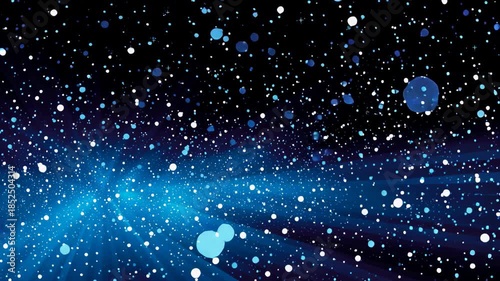 Mesmerizing abstract starfield with twinkling white and blue dots scattered across deep space background, evoking sense of wonder, vastness, and cosmic depth