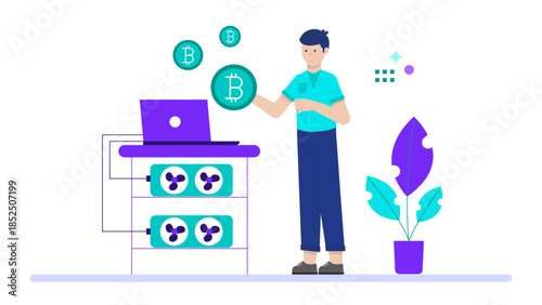 Sales Team Hosting Online Product Demo for Leads. Business Flat Vector Illustration