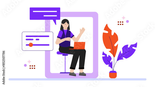 Design Team Creating Brand Guidelines Document. Business Flat Vector Illustration