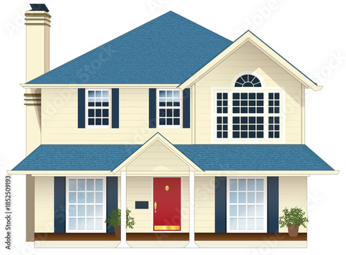 house on white background