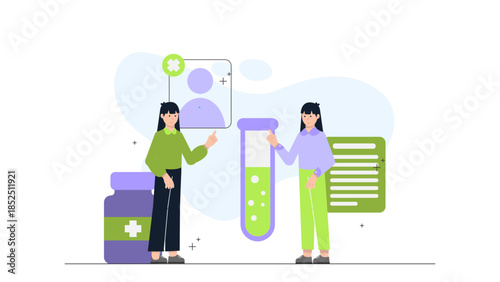 Pharmaceutical Company Developing Allergy Treatments. Flat Vector Business Illustration