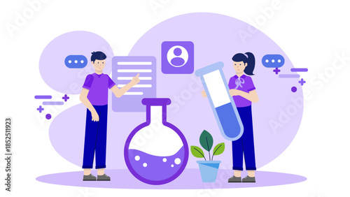 Pharmaceutical Company Developing Allergy Treatments. Flat Vector Business Illustration