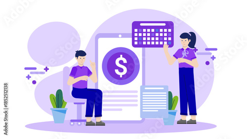 Digital Legacy Planning Service. Flat Vector Business Illustration