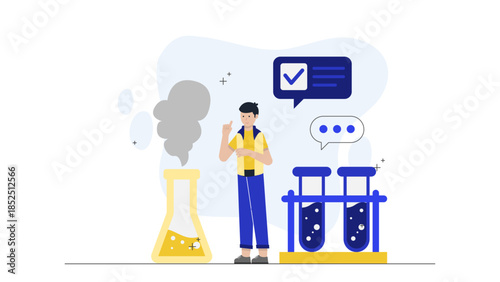VR Used for Achitectural Herigate Preservation. Flat Vector Business Illustration