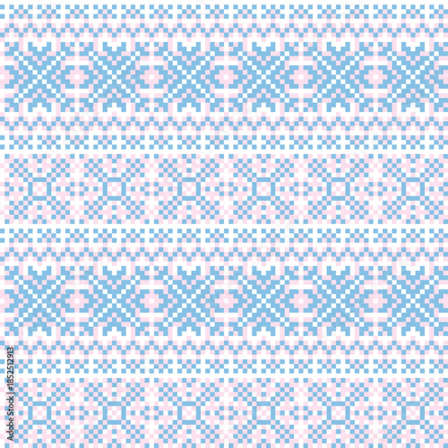 Snowflakes Fair Isle Seamless Pattern Design