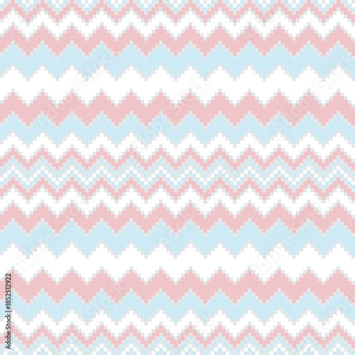 Pastels Chevron Fair Isle Seamless Pattern Design