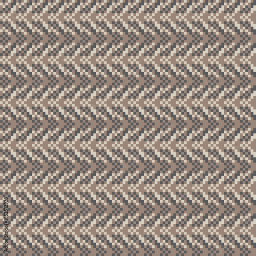 Neutral Colour Chevron Fair Isle Seamless Pattern Design