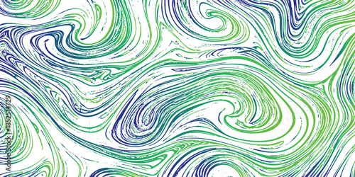 Lush Green and Sky Blue Abstract Marble Swirl Background  with Elegant Fluid Organic Lines and Liquid Waves with Minimalist Natural Aesthetic, Ideal for Eco Branding, Modern Web Design, Creative Art, 