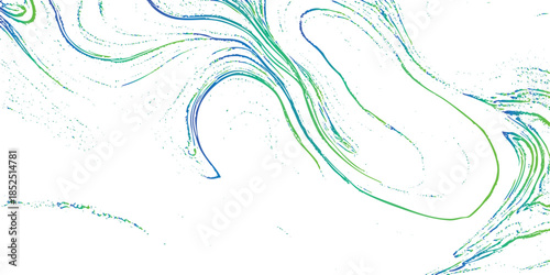 Lush Green and Sky Blue Abstract Marble Swirl Background  with Elegant Fluid Organic Lines and Liquid Waves with Minimalist Natural Aesthetic, Ideal for Eco Branding, Modern Web Design, Creative Art, 