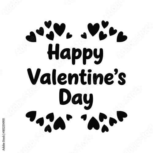 Romantic Valentine’s Day Greeting with Hearts Design