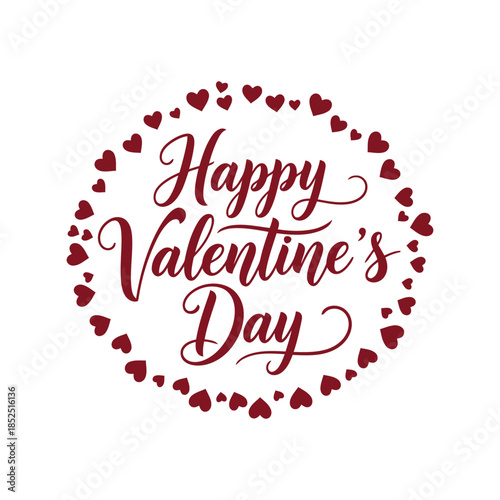 Elegant Valentine's Day Greeting with Hearts Design