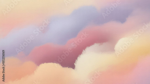 Soft pastel clouds at sunset