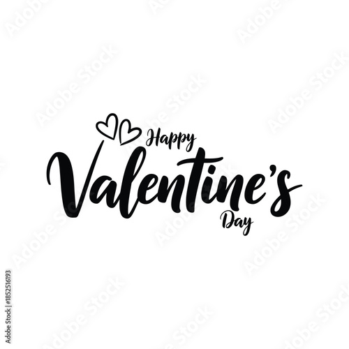 Stylish Happy Valentine's Day Calligraphy Design