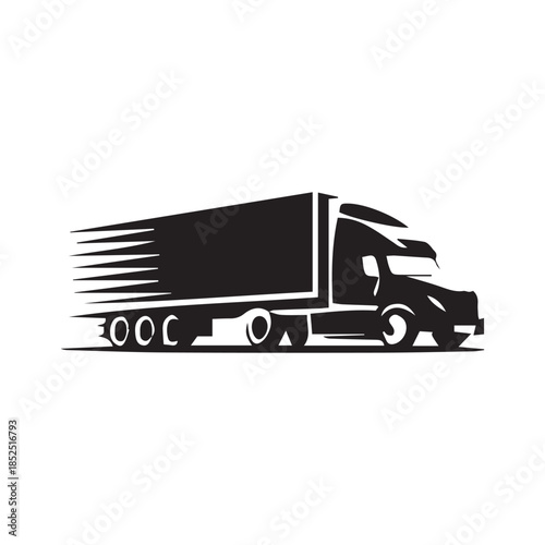 vector truck isolated on white background