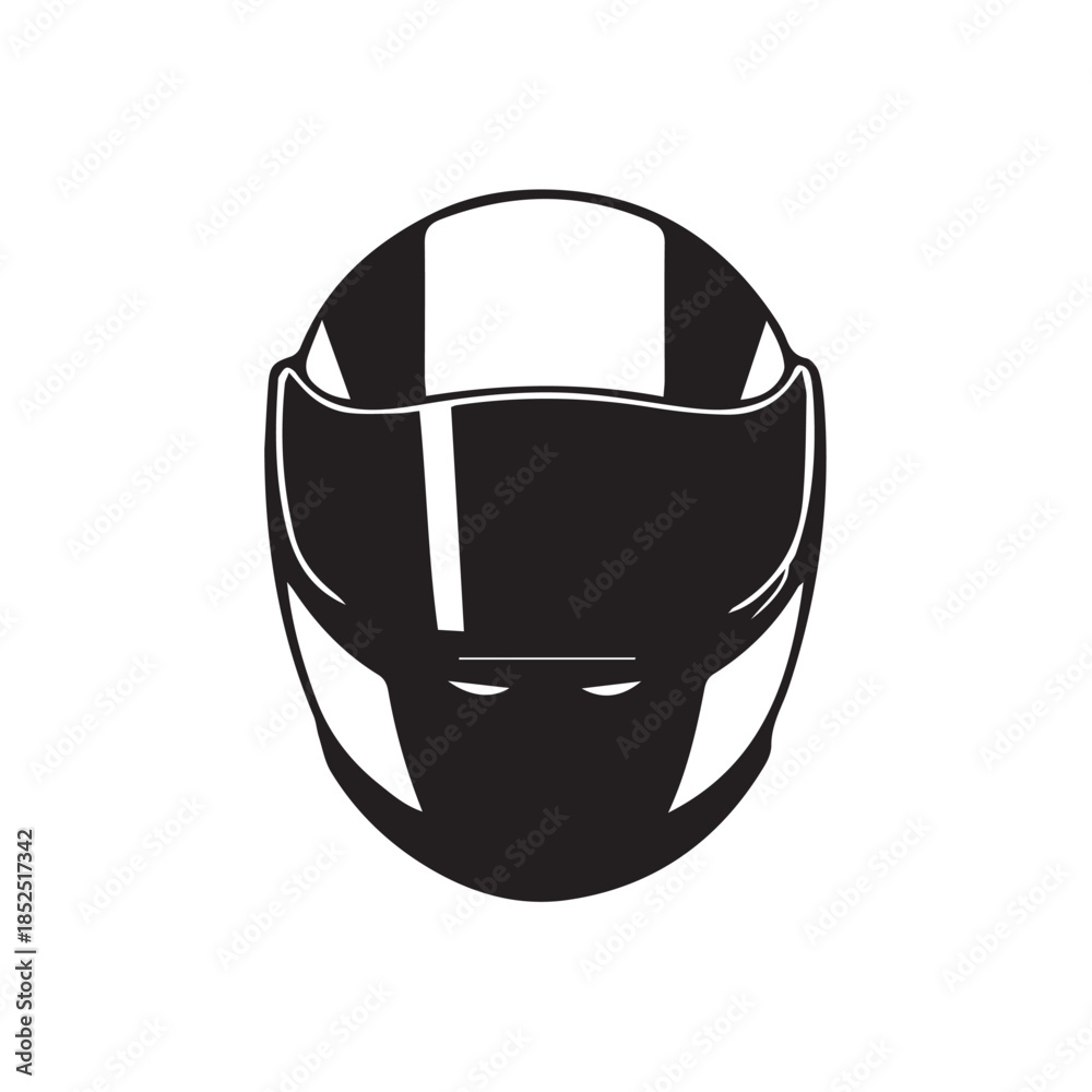 Fototapeta premium black helmet on white background