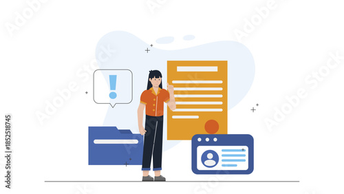 Online Dispute Resolution for Small Claims. Flat Vector Illustration