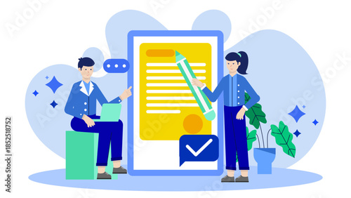 Online Dispute Resolution for Small Claims. Flat Vector Illustration