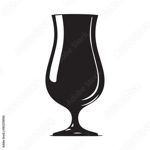 black and white glass of wine