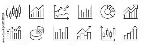 Box line icon set. Delivery, package, packing, boxes, shipping, container, gift - stock vector.
