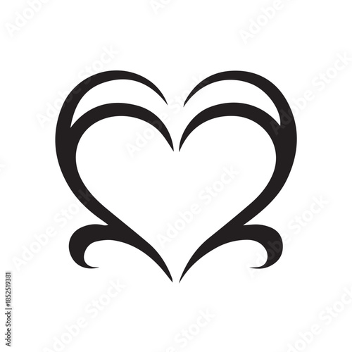 heart line art silhouette