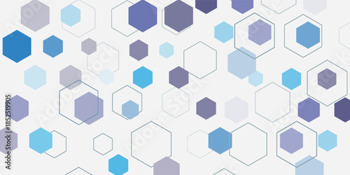 Abstract blue hexagon banner background. Eps10 vector.