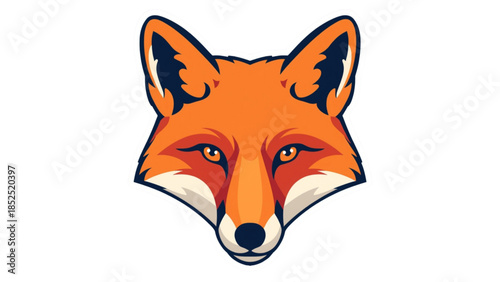 red fox isolated on white