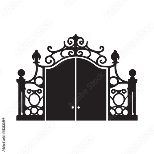 vector illustration of a luxury gate
