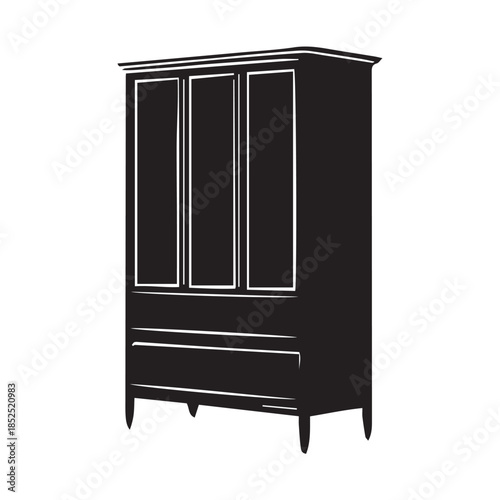vector illustration of a wardrobe