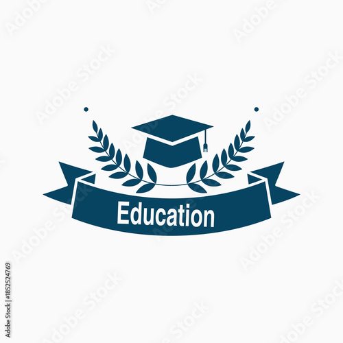 Modern education logo representing knowledge growth creativity learning excellence trust innovation future

