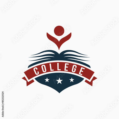 Modern education logo representing knowledge growth creativity learning excellence trust innovation future
